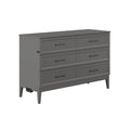 Queen Murphy Bed Chest with Mattress in Gray T751