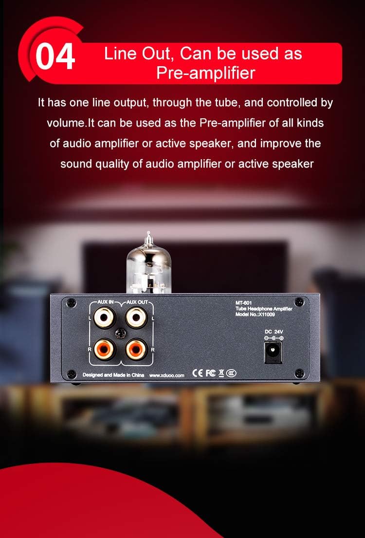 Tube Headphone Amplifier Line Out Pre-Amp I126