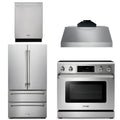 36 Electric Range, Range Hood, Microwave, Refrigerator, Dishwasher N820