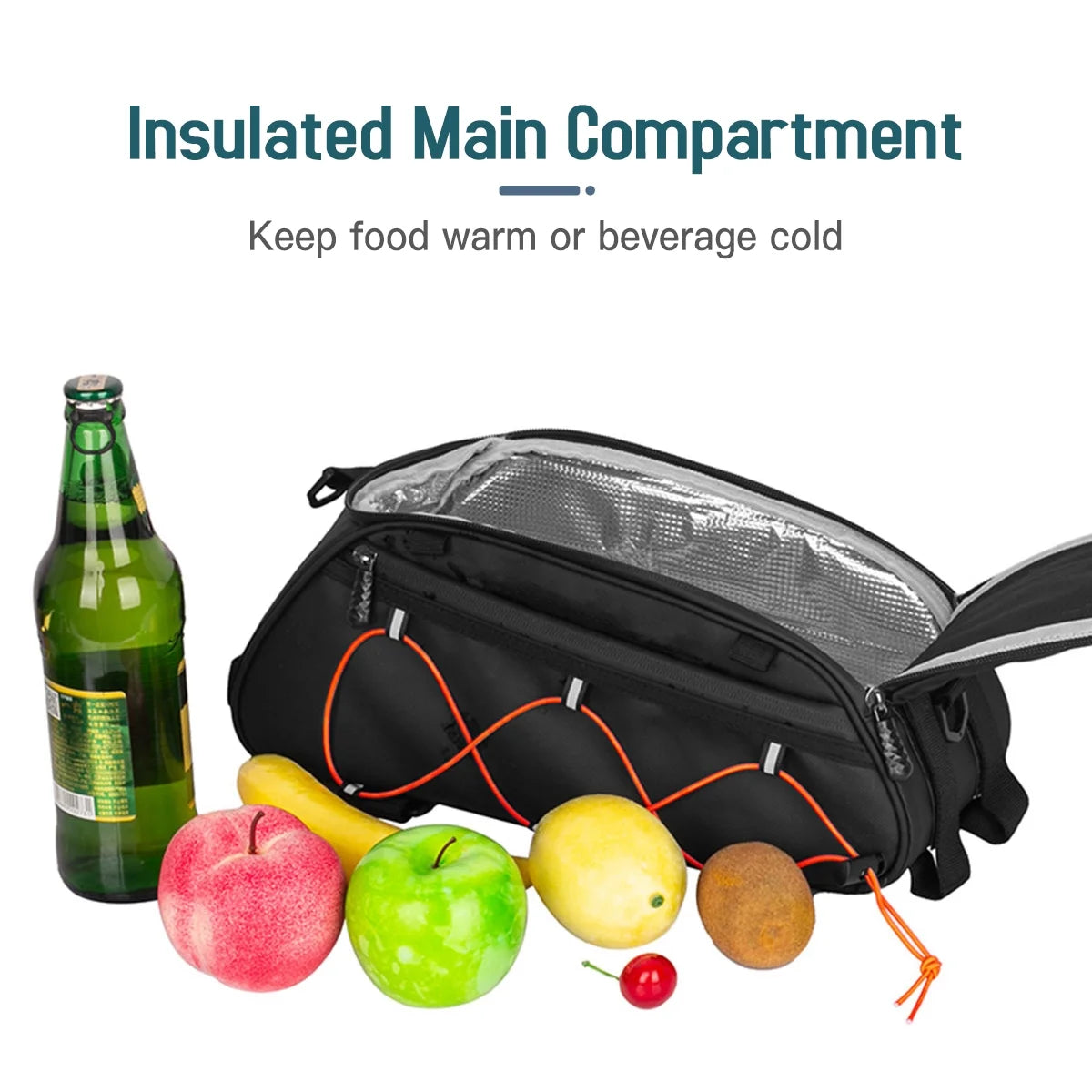 Waterproof Bike Rack Bag Set with Trunk Bag and Side Hanging Bags X919382