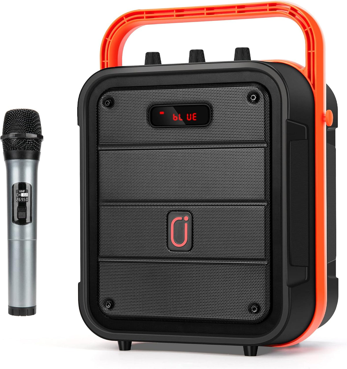 Portable Karaoke Machine with Wireless Microphone, Bluetooth PA System with TWS, AUX in, TF Card, USB V606