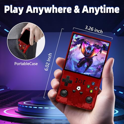 Black 4.0 Inch IPS Screen 64GB Retro Handheld Game Console U3955