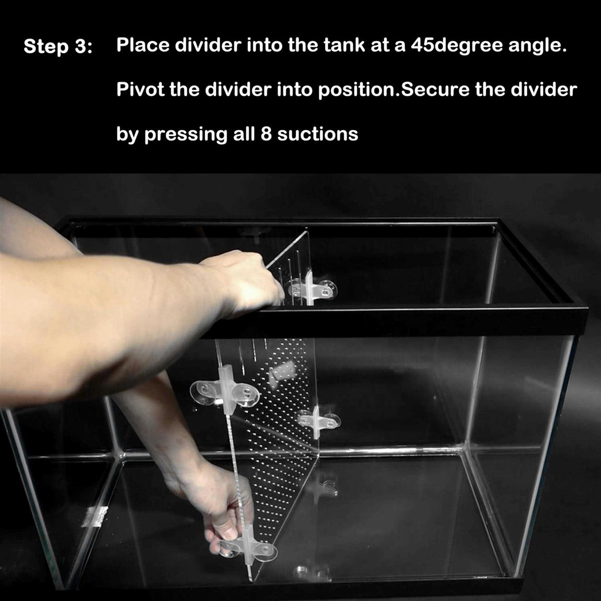 Acrylic Aquarium Divider Kit with Suction Cups N579