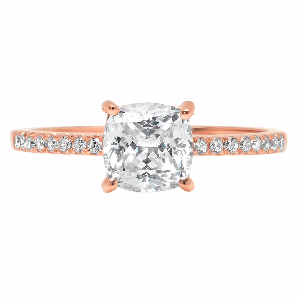 18K Rose Gold Engagement Ring M895