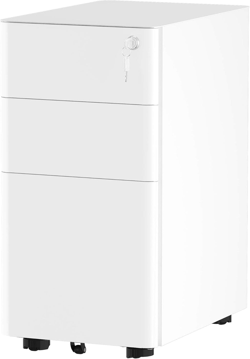 White 3-Drawer Metal Filing Cabinet F248