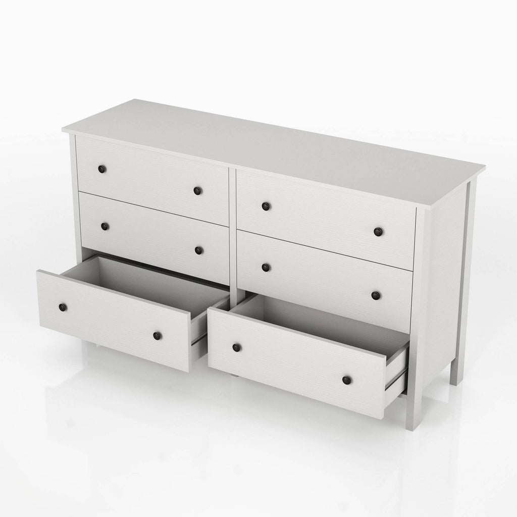 White 6 Drawer Dresser Z415