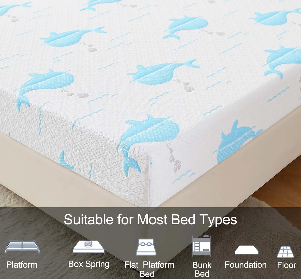 5 Inch Gel Memory Foam Twin Size Medium-Firm Mattress H324265