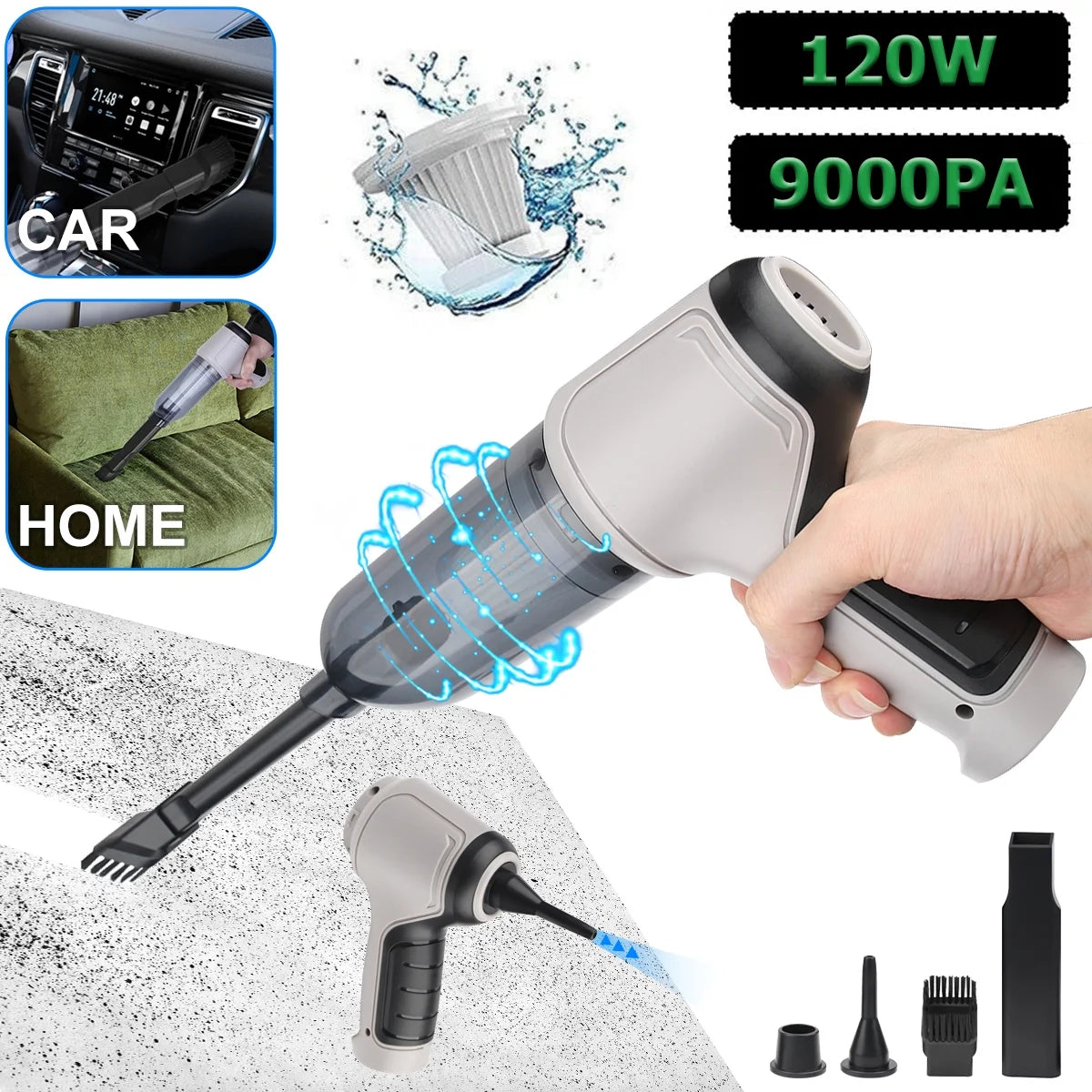4 In 1 Handheld Wireless Car Vacuum Cleaner 9000Pa Strong Suction Mini Cleaner R264319