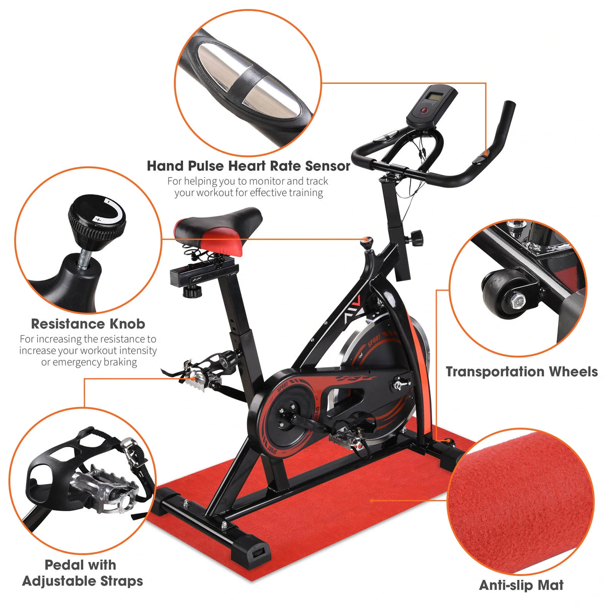 Foldable Stationary Upright Exercise Bike L934