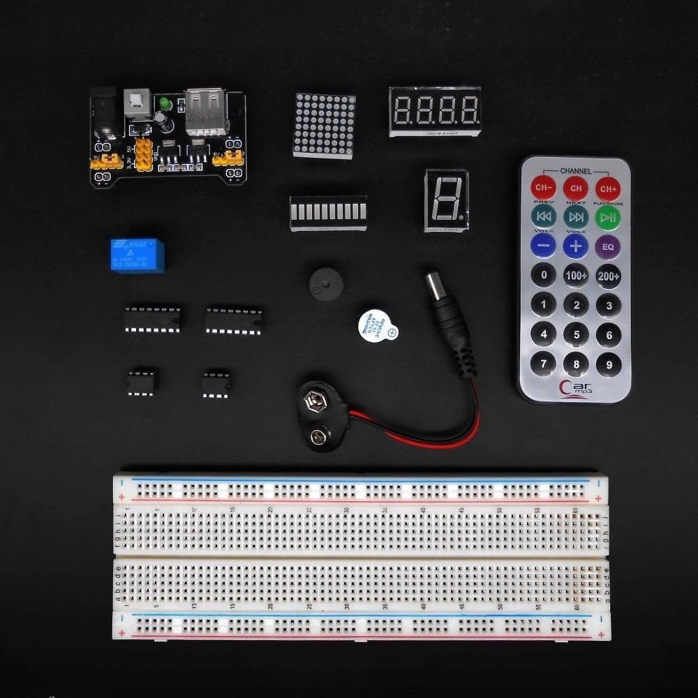 Mega2560 LCD1602 Servo Stepper Motor Sensors Breadboard Jumper Wire Resistor Capacitor Transistor STEM Electronic Projects Starter Kit C890