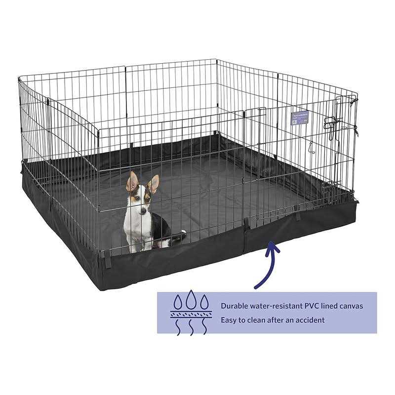 Square Exercise Pen Solid Fabric Bottom U6108