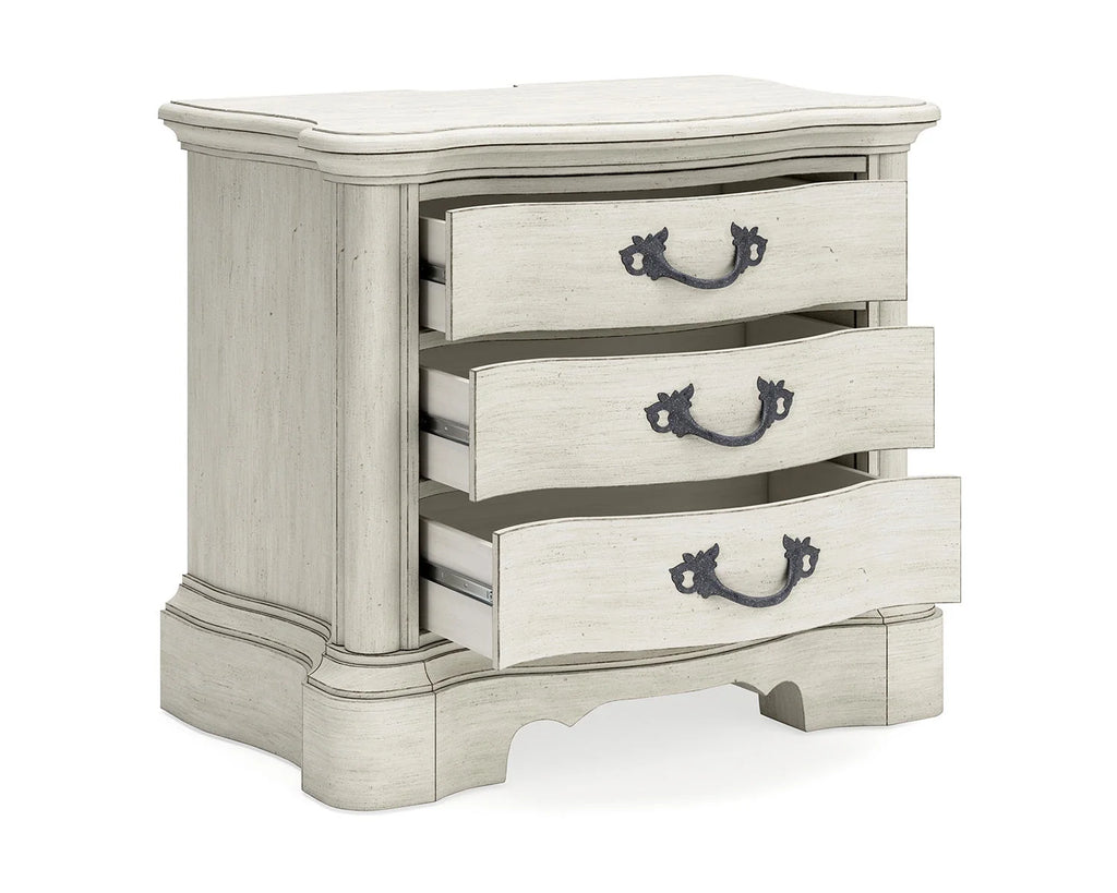 Antique White 3 Drawer Nightstand M78763