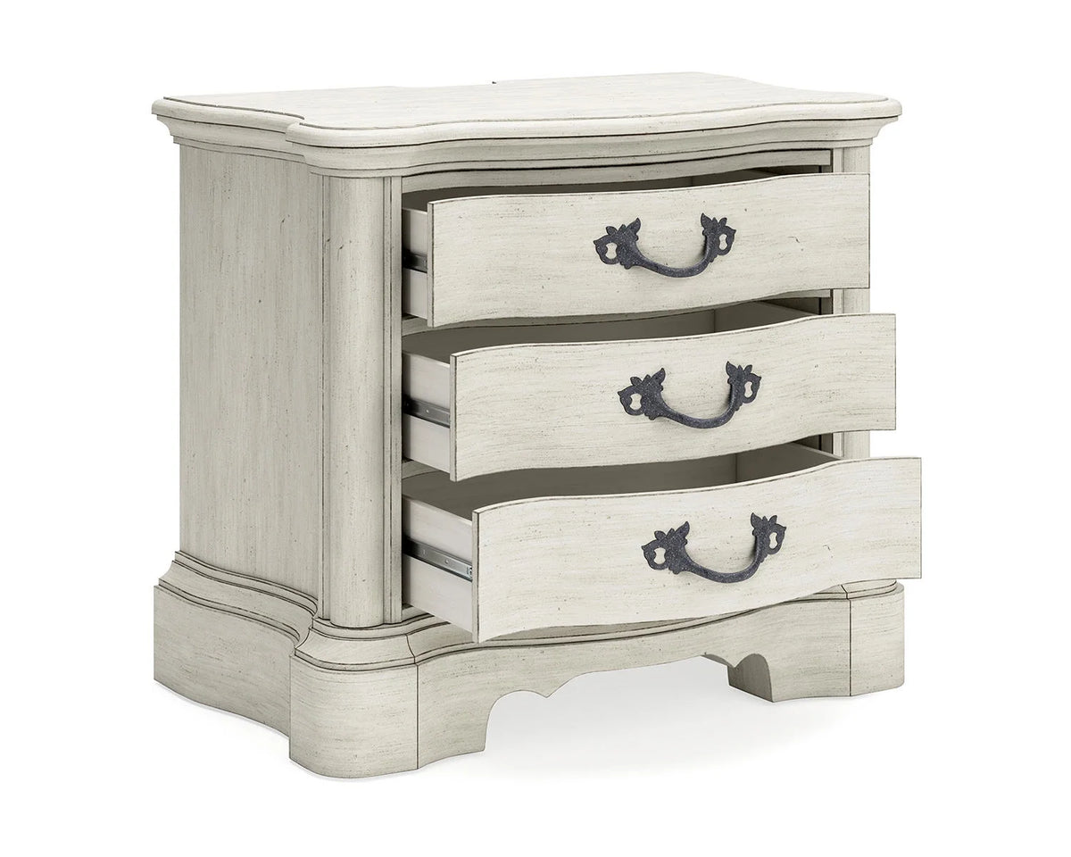 Antique White 3 Drawer Nightstand M78763