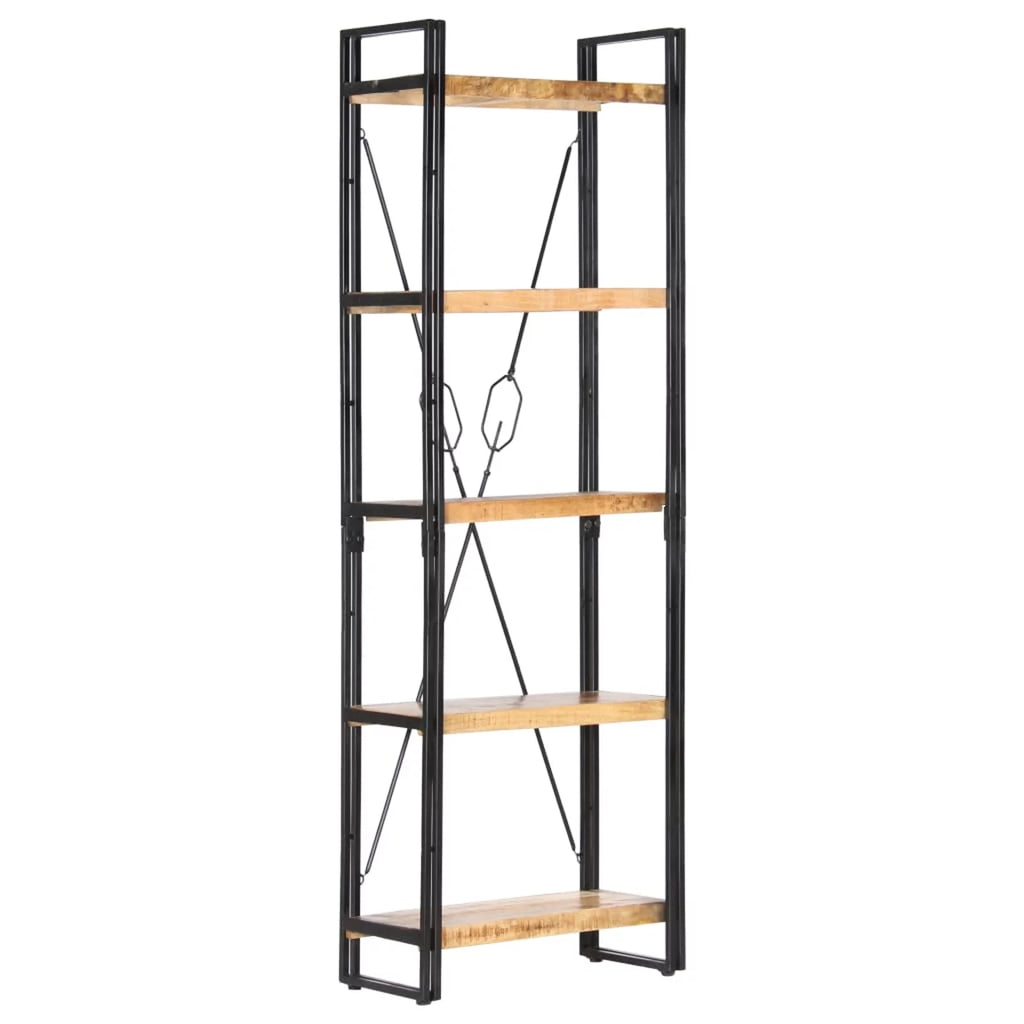 5-Tier Solid Mango Wood Bookcase Q4469