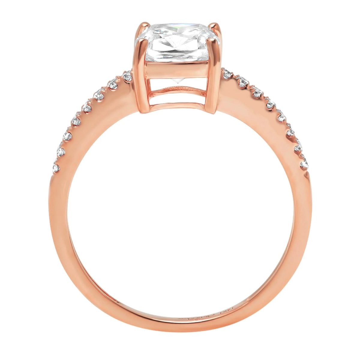 18K Rose Gold Engagement Ring M895