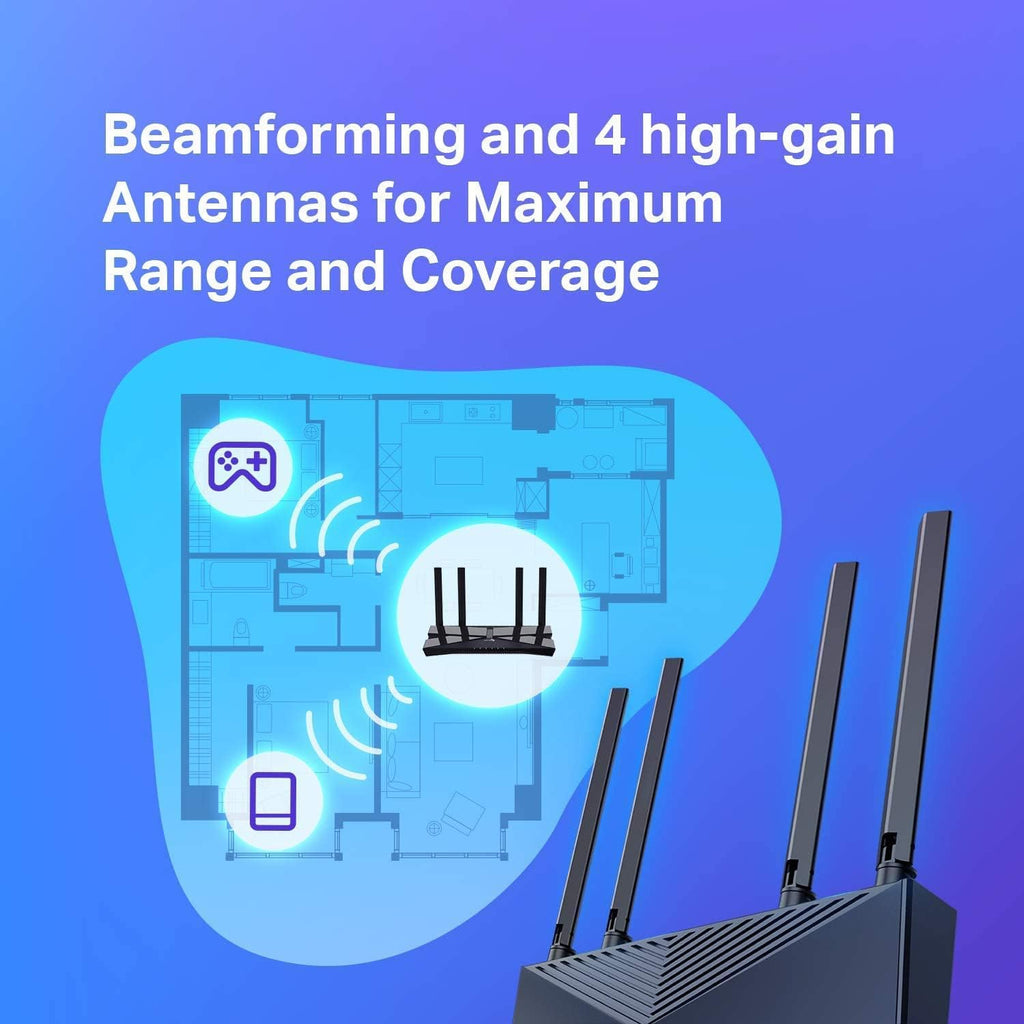 Certified Refurbished TP-Link Archer AX20 AX1800 Smart Dual-Band Wi-Fi 6 Router Pack of 2 B9964