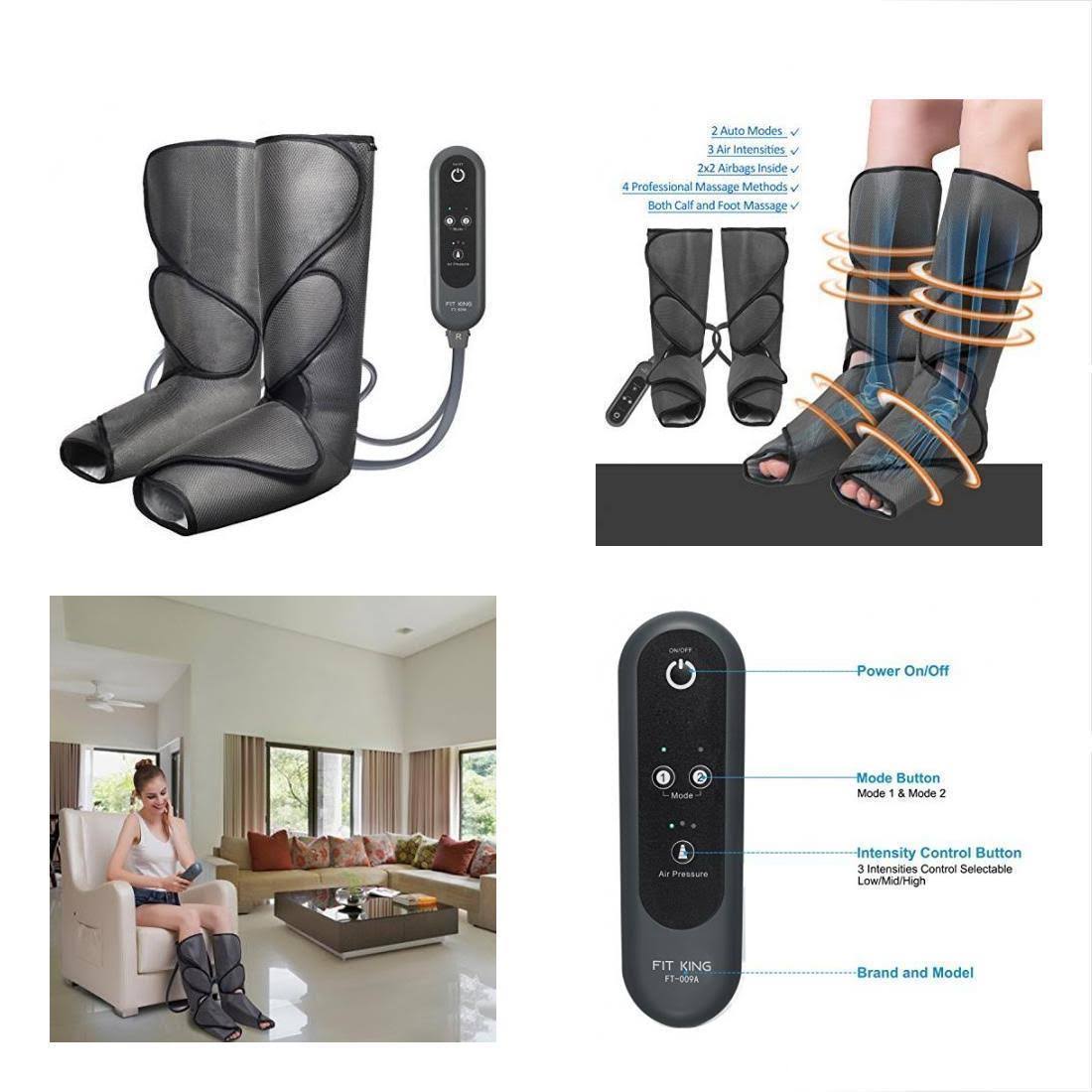 Leg Air Massager for Foot and Calf Circulation Massage with Handheld 3 A575