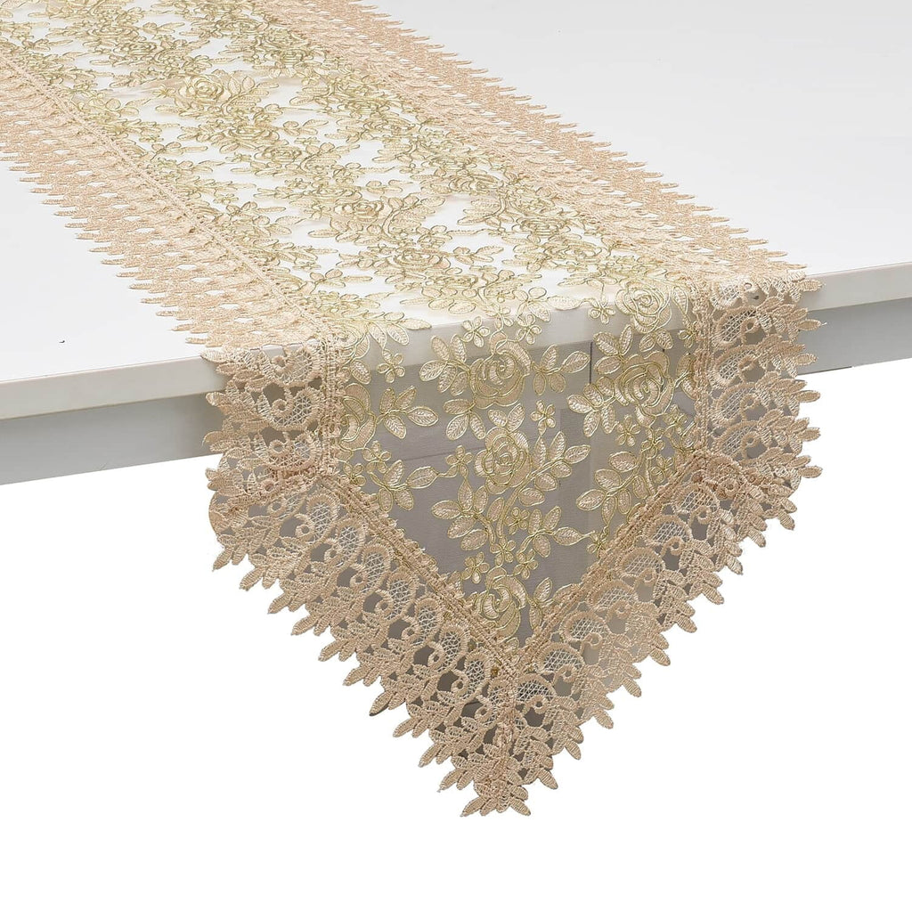 100% Polyester Lace Table Runner G9959