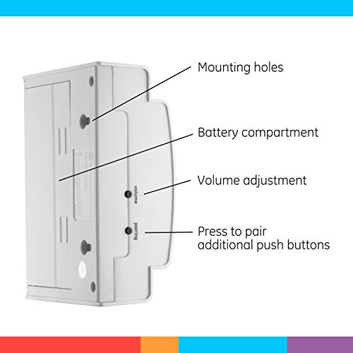 White Wireless Doorbell Kit with 2 Push Buttons and 8 Melodies X9847