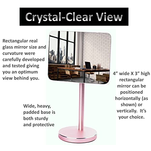 Silver Stand Detachable Wide Angle Real Glass Mirror D107434