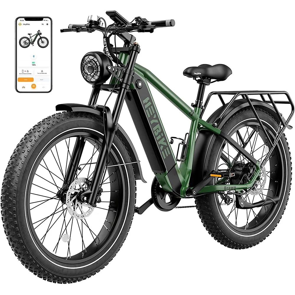 Electric Bike 750W Fat Tire 48V 18Ah Removable Battery 26'' Wheel S31955
