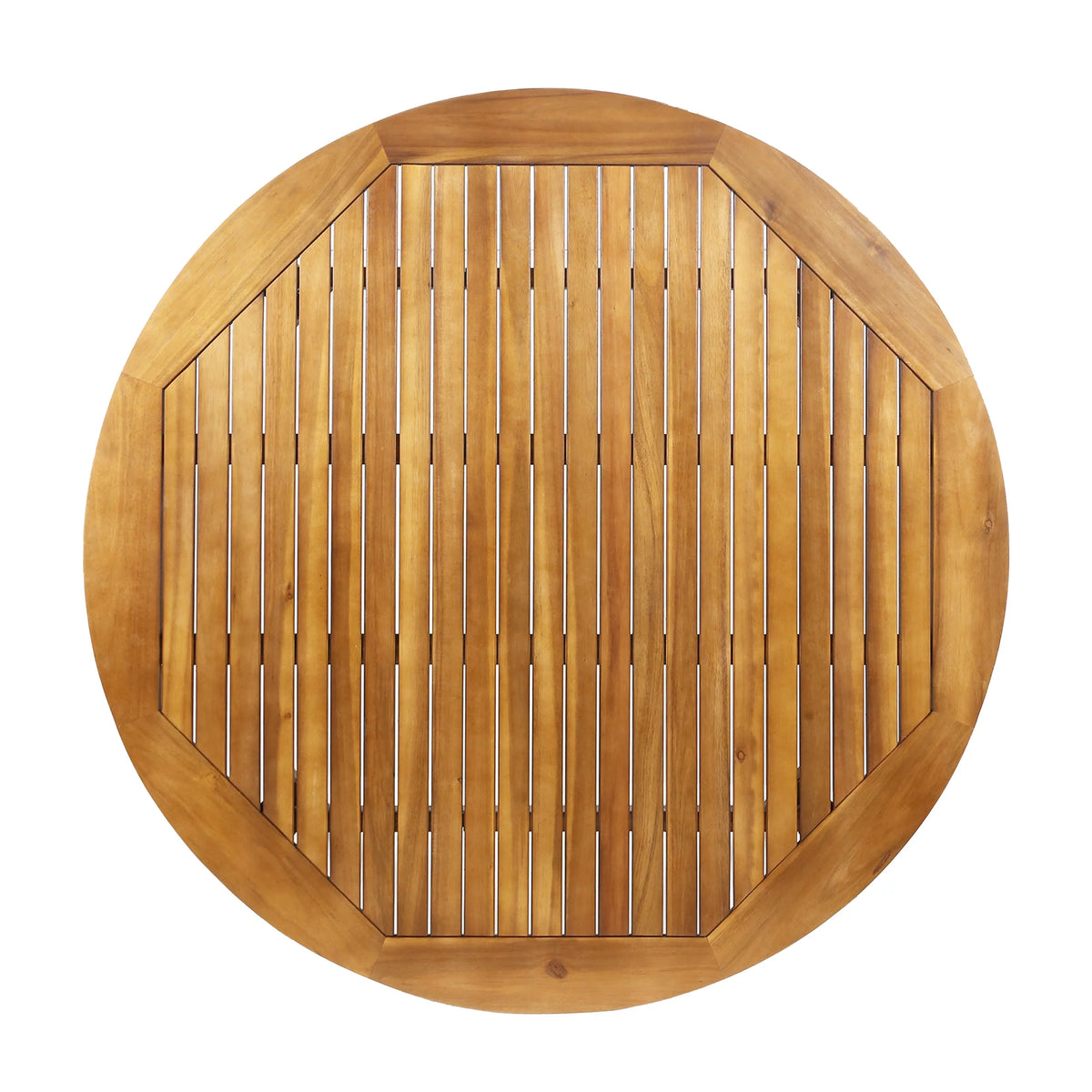 4 Seater Acacia Wood Circular Dining Set S1120