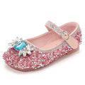 Snowflake Glitter Pink Princess Shoes for Kid I266