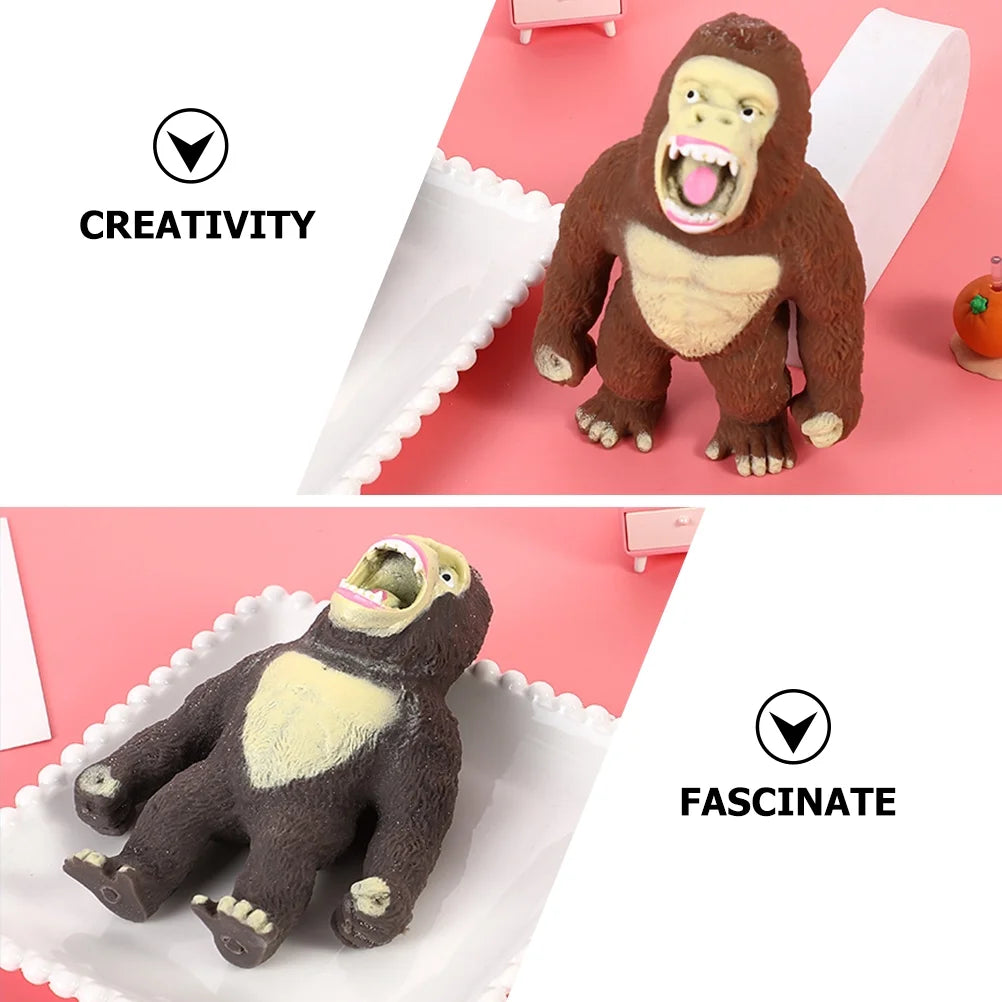 3 PCS Stretchy Toy Animal Gorilla Stress Elastic O4969