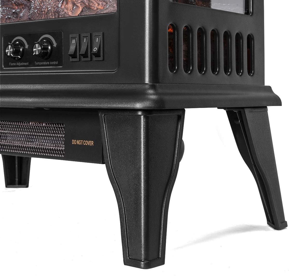 Black Freestanding Electric Fireplace Stove Heater V9319