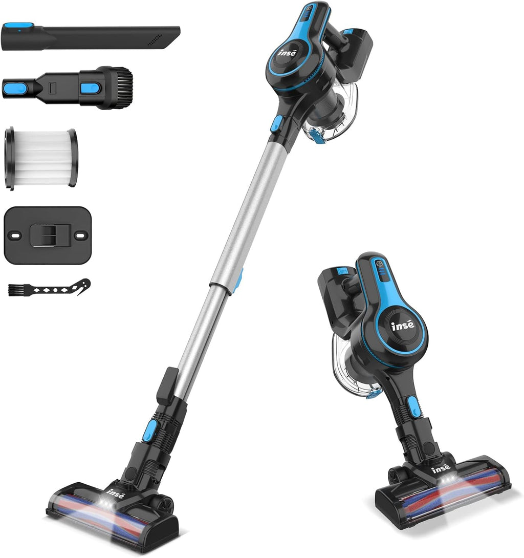 6-in-1 Rechargeable Stick Vacuum with 2200 mAh Battery, Blue N342