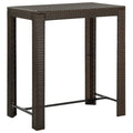 Brown Poly Rattan Patio Bar Table T908