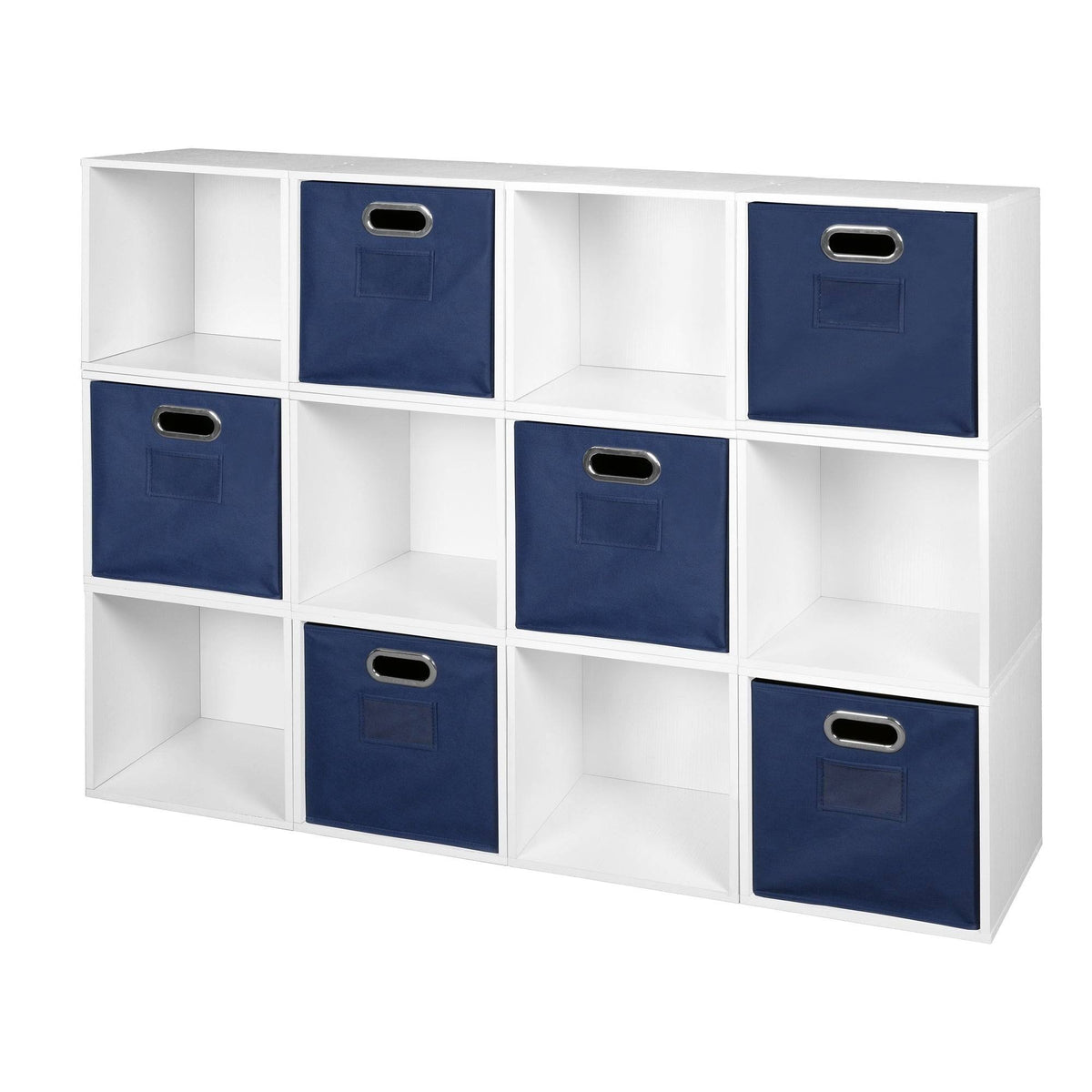 12 Cubes and 6 Canvas Bins Storage Set T416086