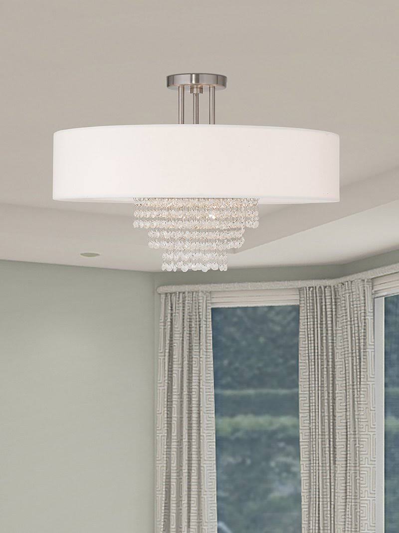 5-Light Ceiling Mount, Brushed Nickel L9654