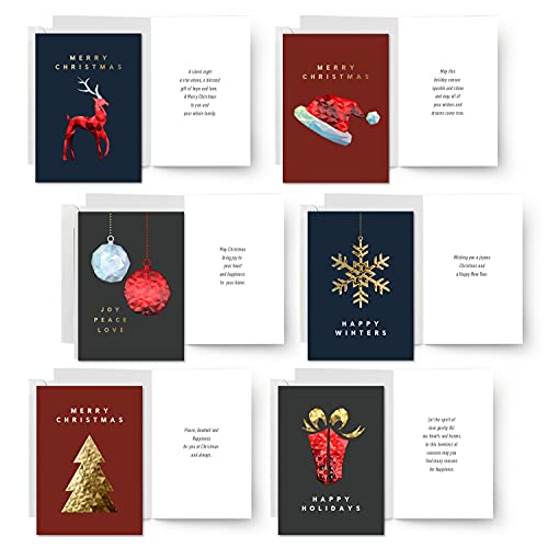 18 Christmas Greeting Card Assortment With Envelopes B69728