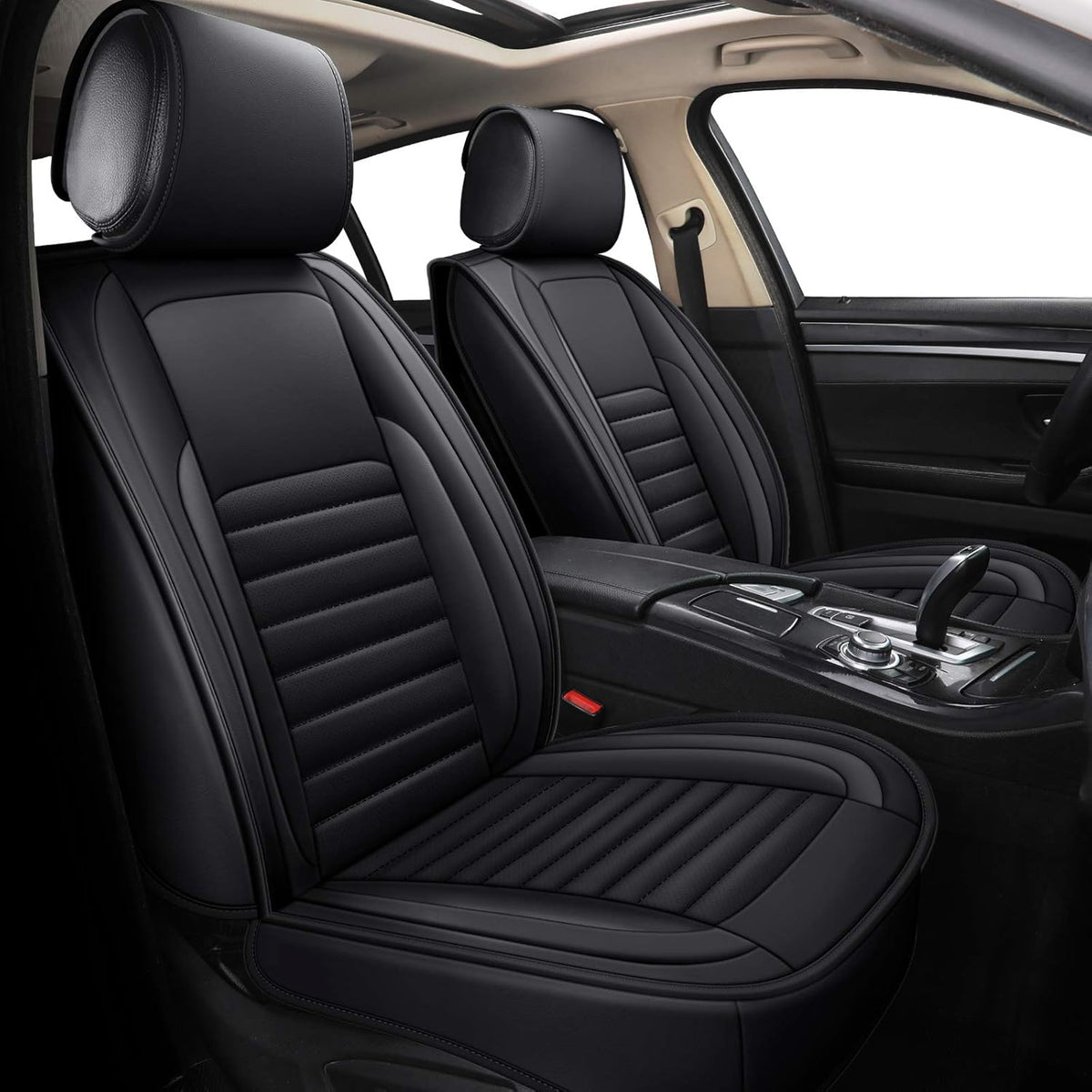 Waterproof Faux Leather Car Seat Covers Set T45571