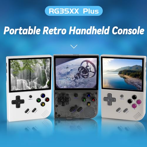 Black 3.5 Inch IPS Screen Retro Handheld Game Console with 64G TF Card X457102