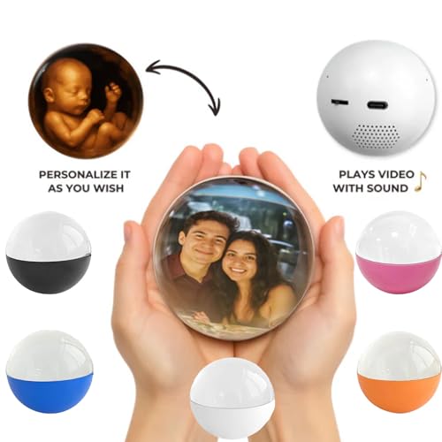 2.7inch Light Up Sphere 3D Crystal Ball with Electronic Display Sound E143