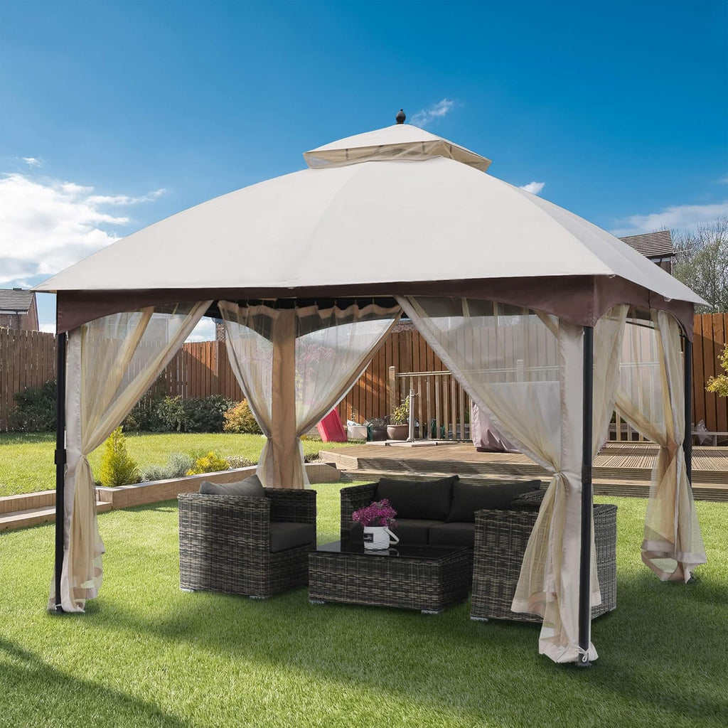 10x12 Outdoor Gazebo with Mosquito Netting U8860