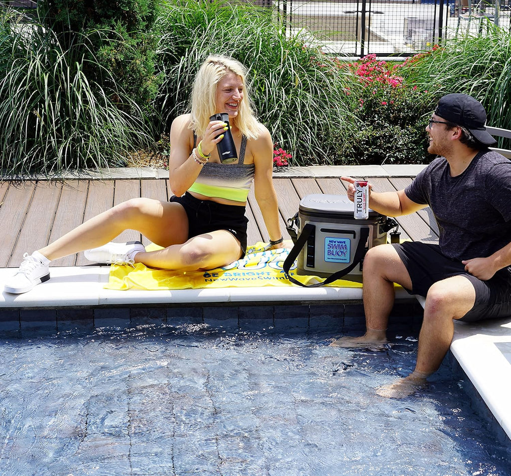 Swim Buoy Soft Cooler Bag, 20 Can, Large Leak-Proof Portable Cooler with Bottle Opener & Removable Shoulder Strap F637