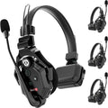 Wireless Headset Intercom System 4-Person Full Duplex Single Ear Headset Z70005