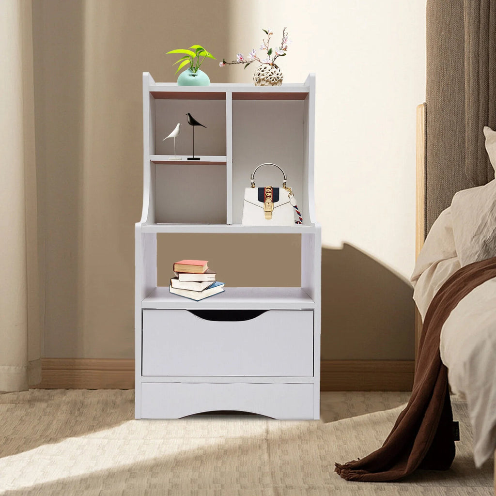 Wooden Nightstand with Drawer D105