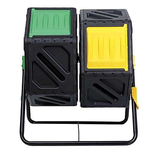 37 Gallon Black Dual Chamber Compost Tumbler R6776