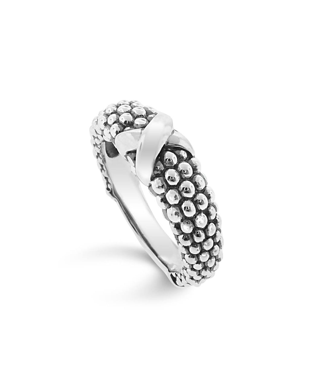 Silver Caviar Band Ring T11500