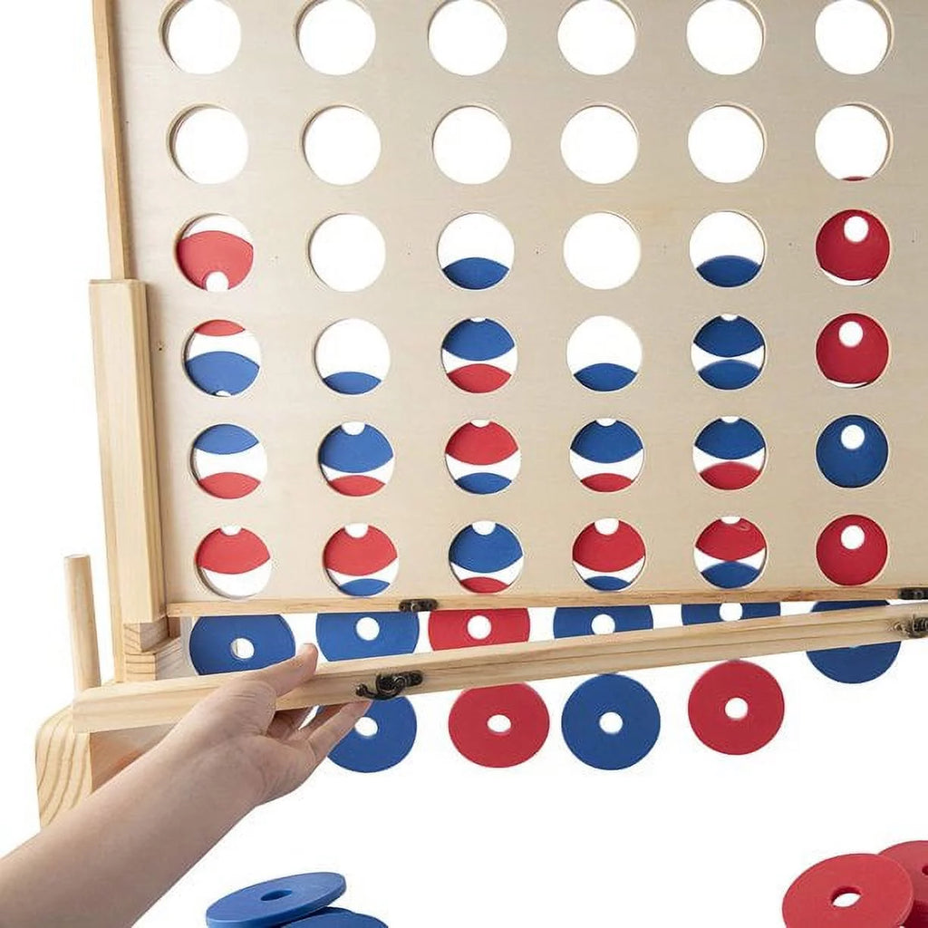 Giant Connect 4 Game Wooden Family Game Q912988
