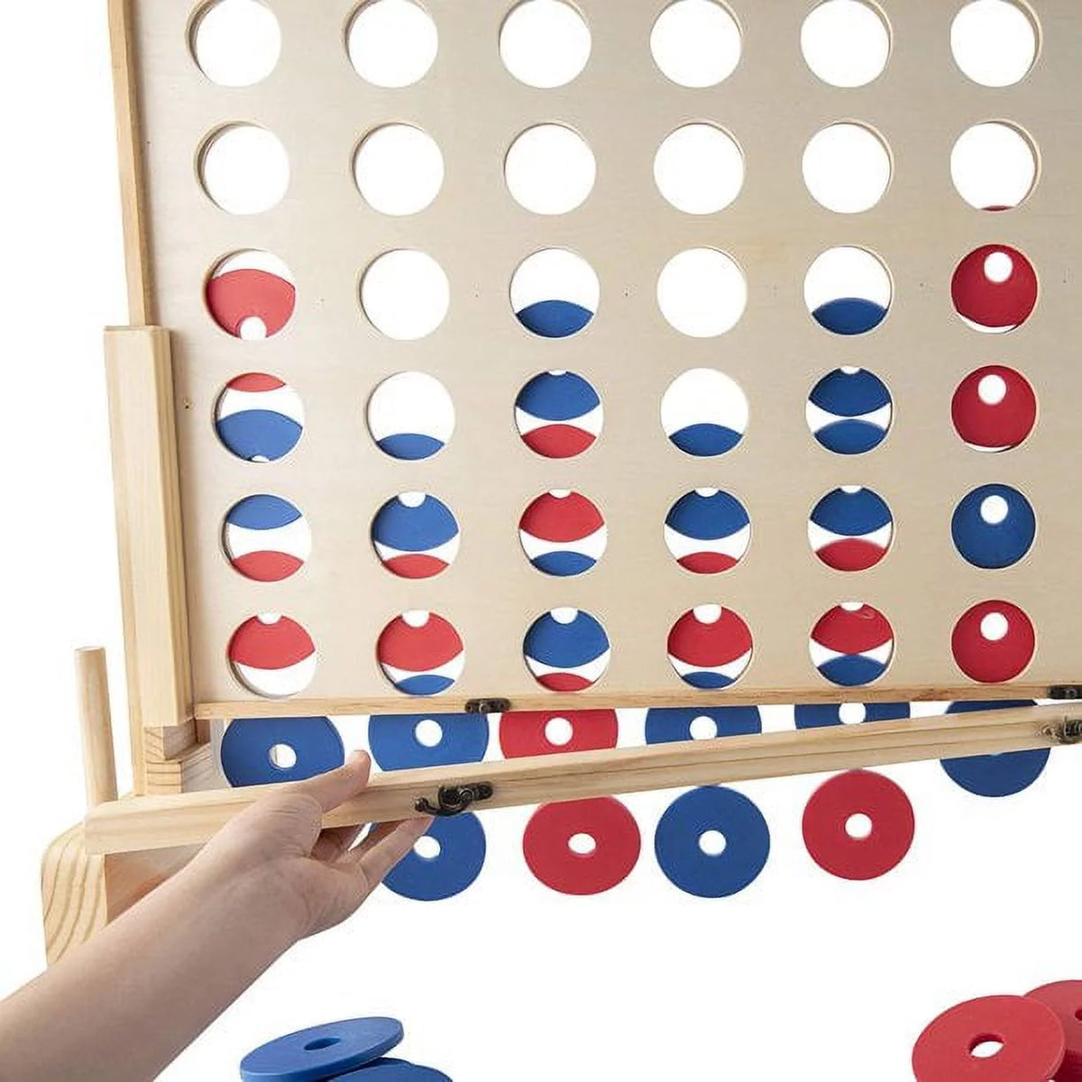 Giant Connect 4 Game Wooden Family Game Q912988