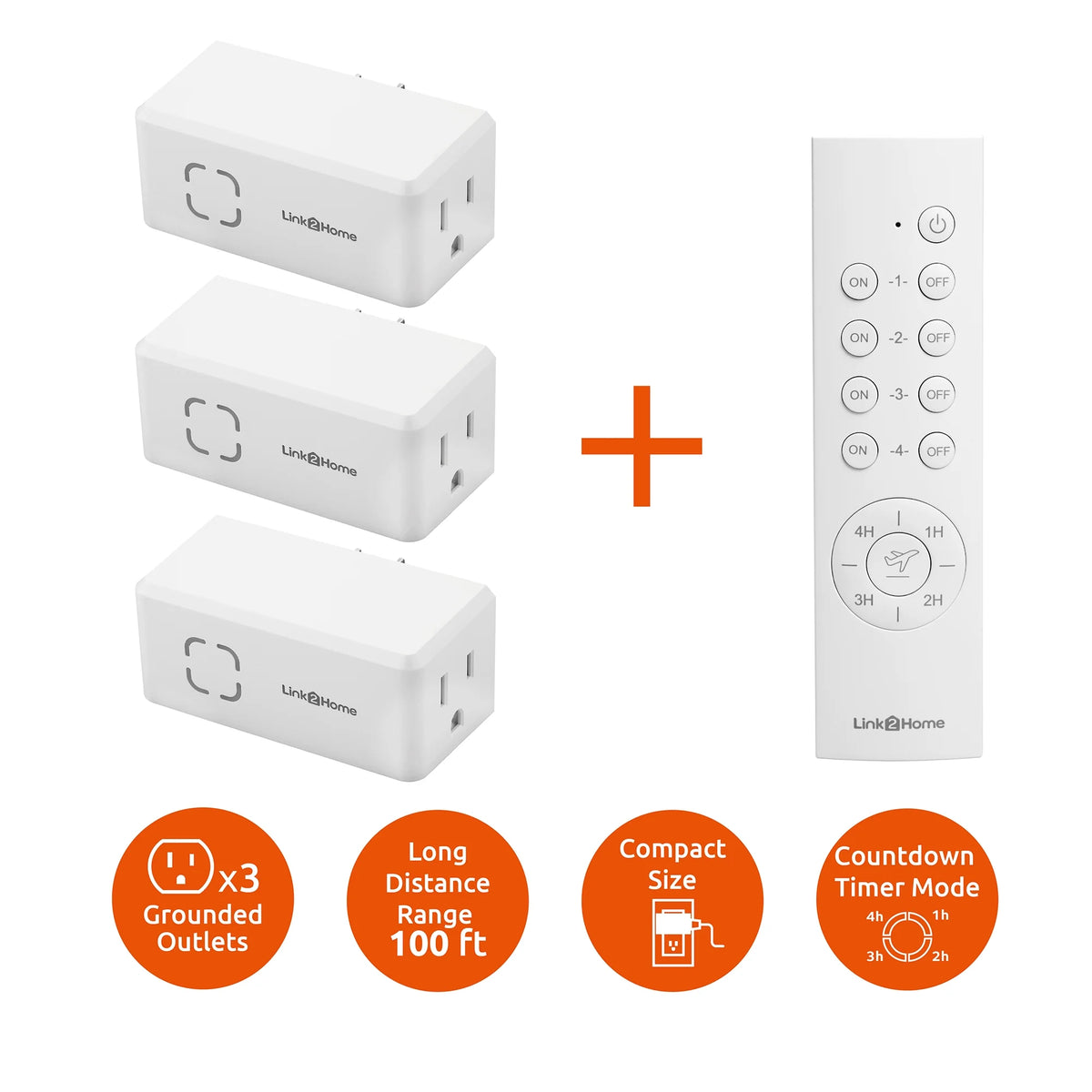 Wireless Remote Control Outlet Switch with Countdown Timer U89876