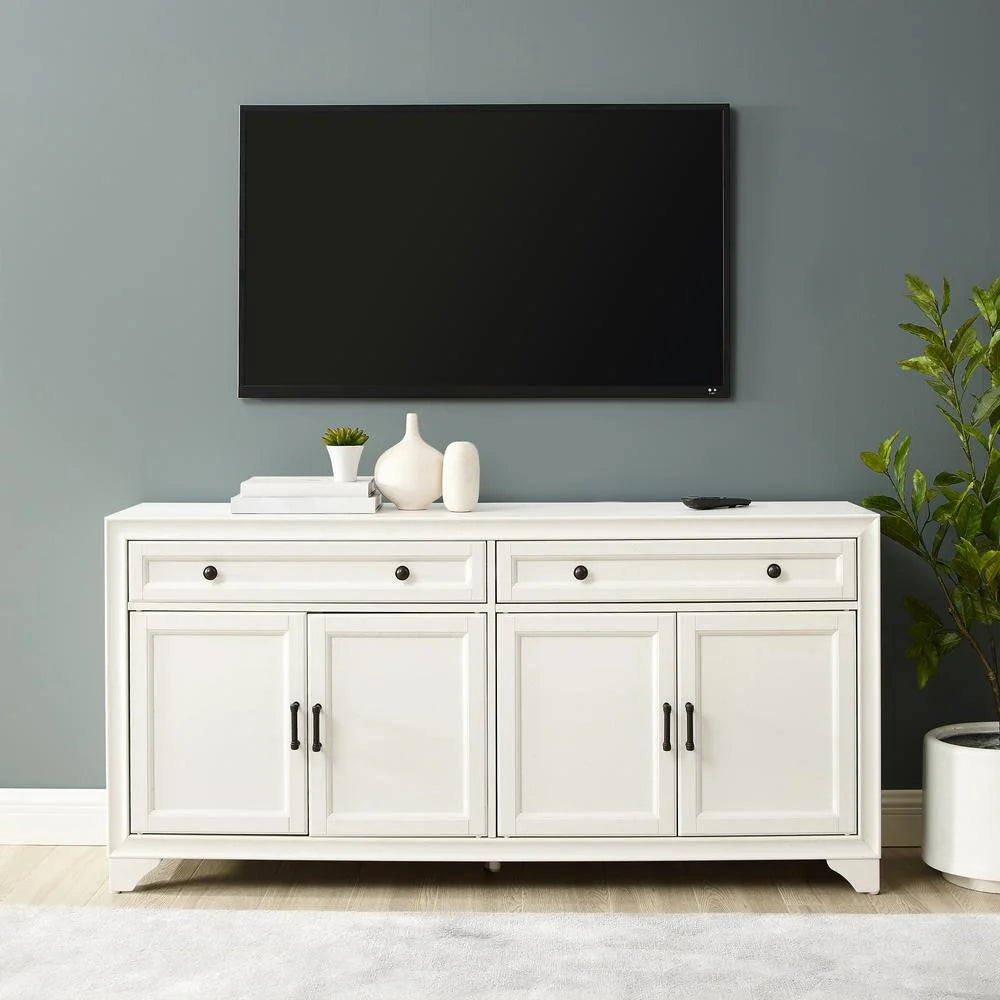 Distressed White Wood Sideboard P1217