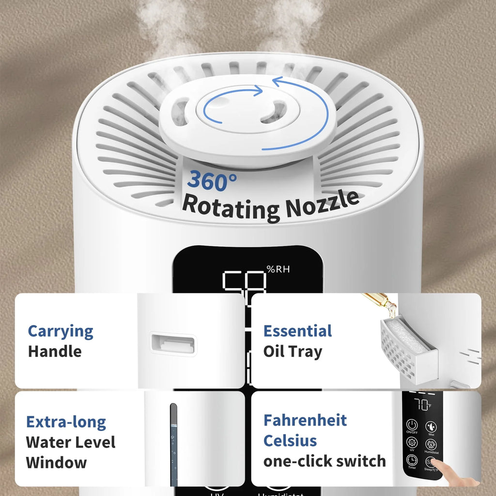 8L Top Fill Ultrasonic Floor Humidifier I189
