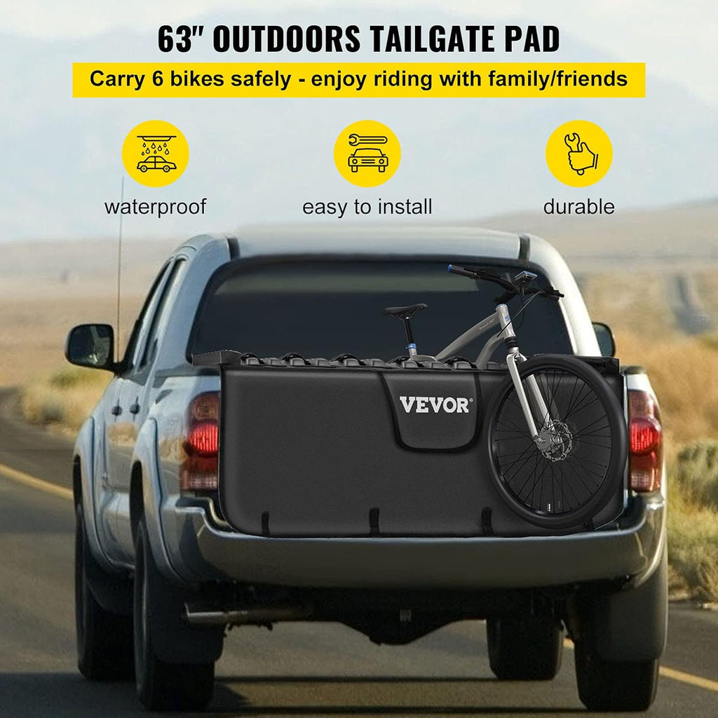 Tailgate Pad for Bikes, Carries up to 6 Mountain Bikes, 63 Pickup Pad G673869