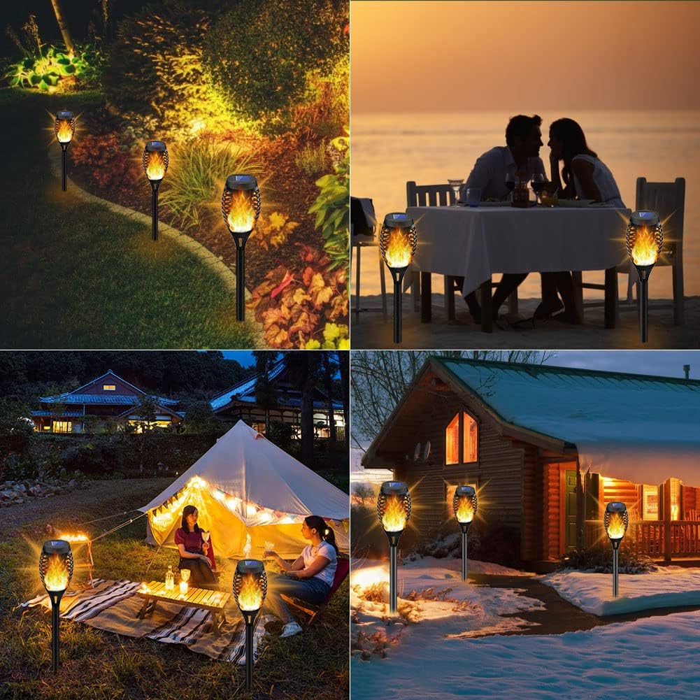 12 Pack Solar Torch Light with Flickering Flame F154140